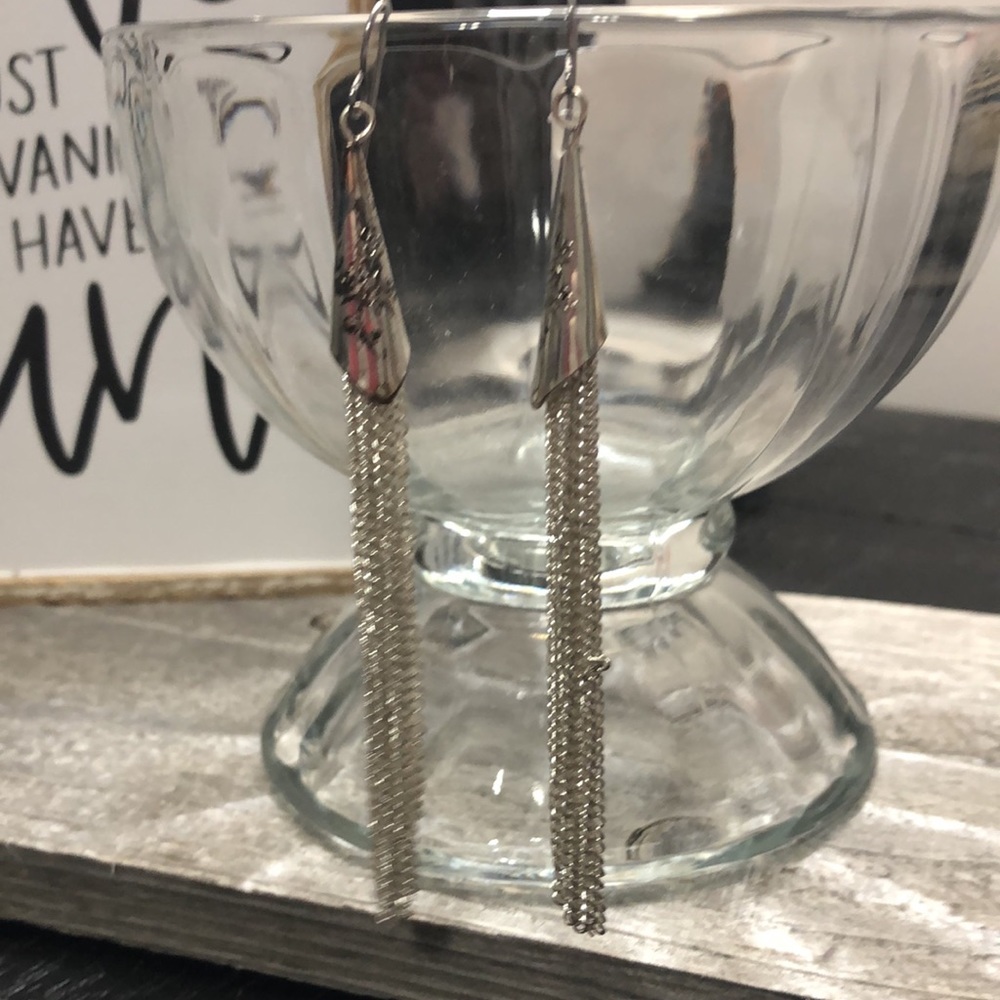 NWT Katheryn Kent Silver Tone Drop Earrings! - Picture 5 of 5